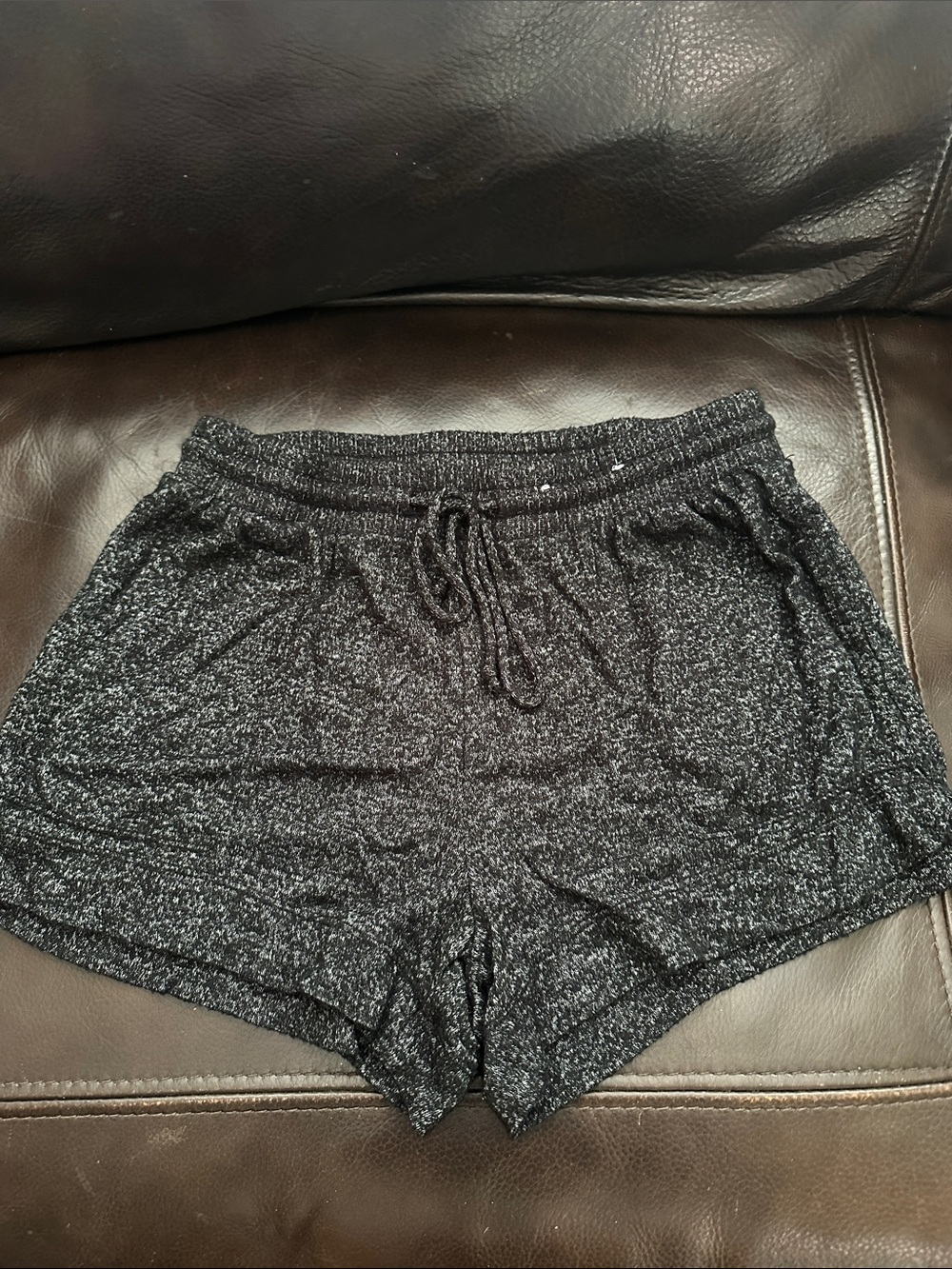Stars Above Small Cozy Black Speckled Lounge Shorts
